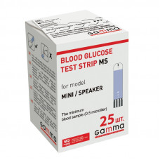 Тест-полоски для контроля глюкозы в крови Гамма МС №25