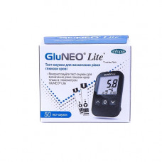 Тест-полоски для контроля глюкозы в крови GluNEO Lite №50
